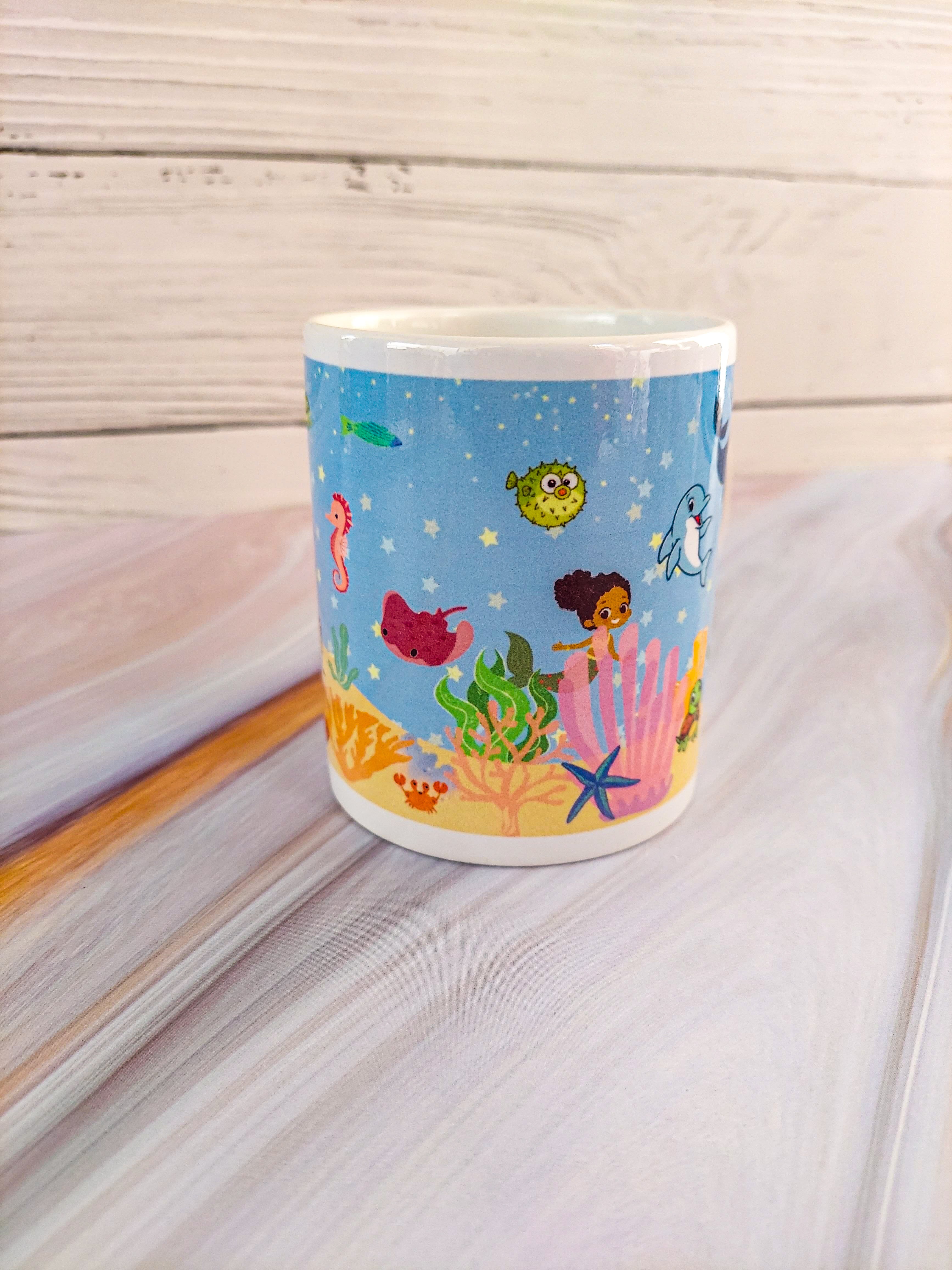 Ocean Themed Bone China Milk Mug