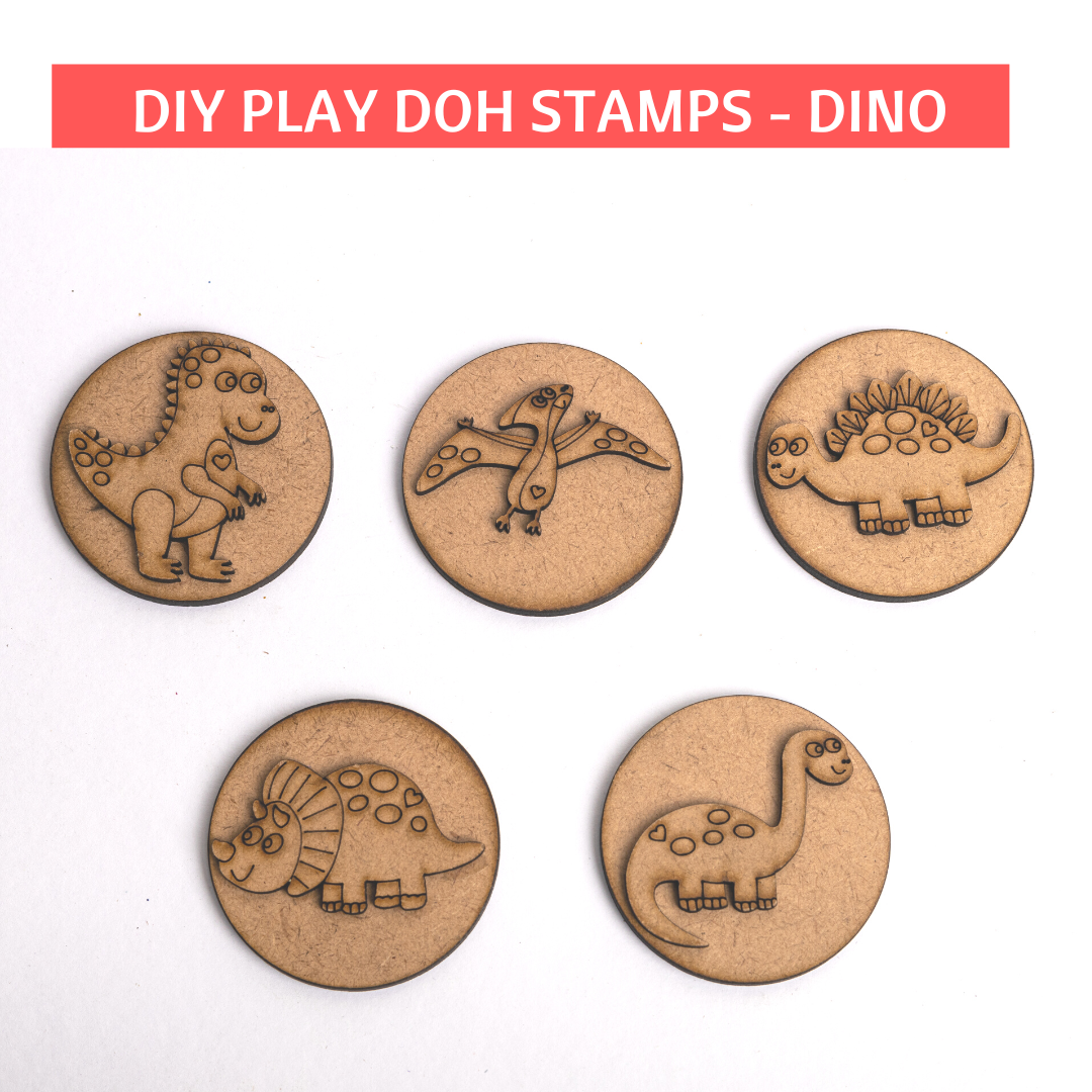 Dinosaur Themed playdoh stamps