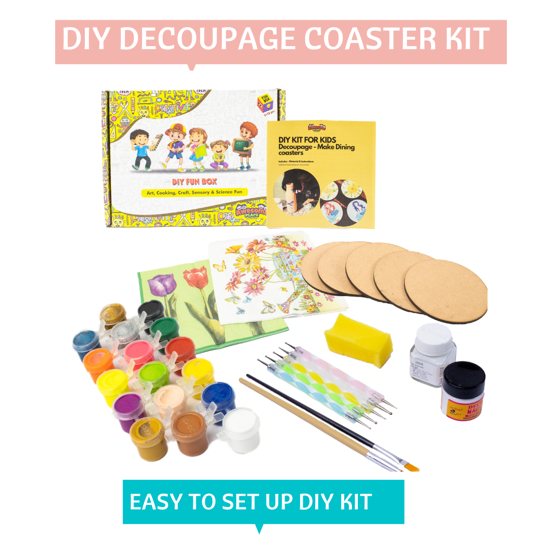 DIY Decoupage Dining coasters