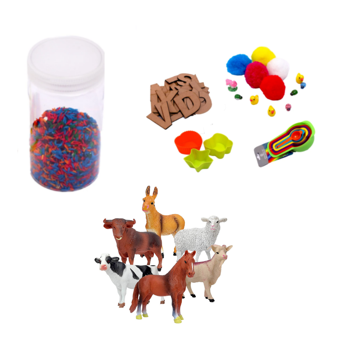 Farm animals World Sensory Bin