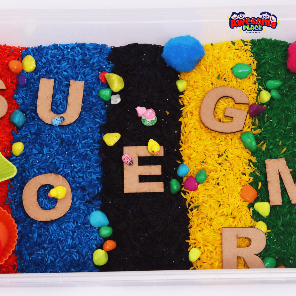 sensory Rainbow Rice