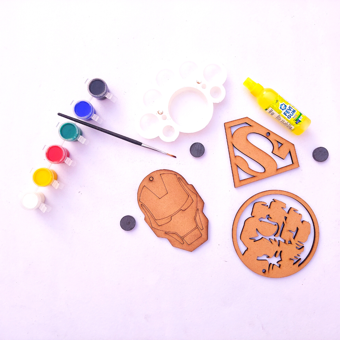 DIY Superhero Fridge Magnets