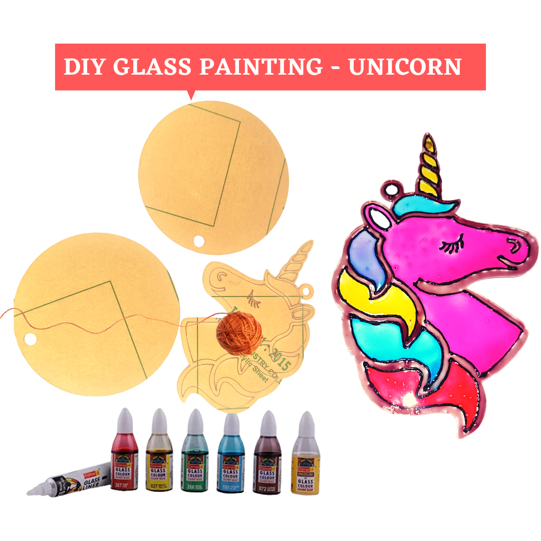Glass Painting Suncatcher KIT - Unicorn