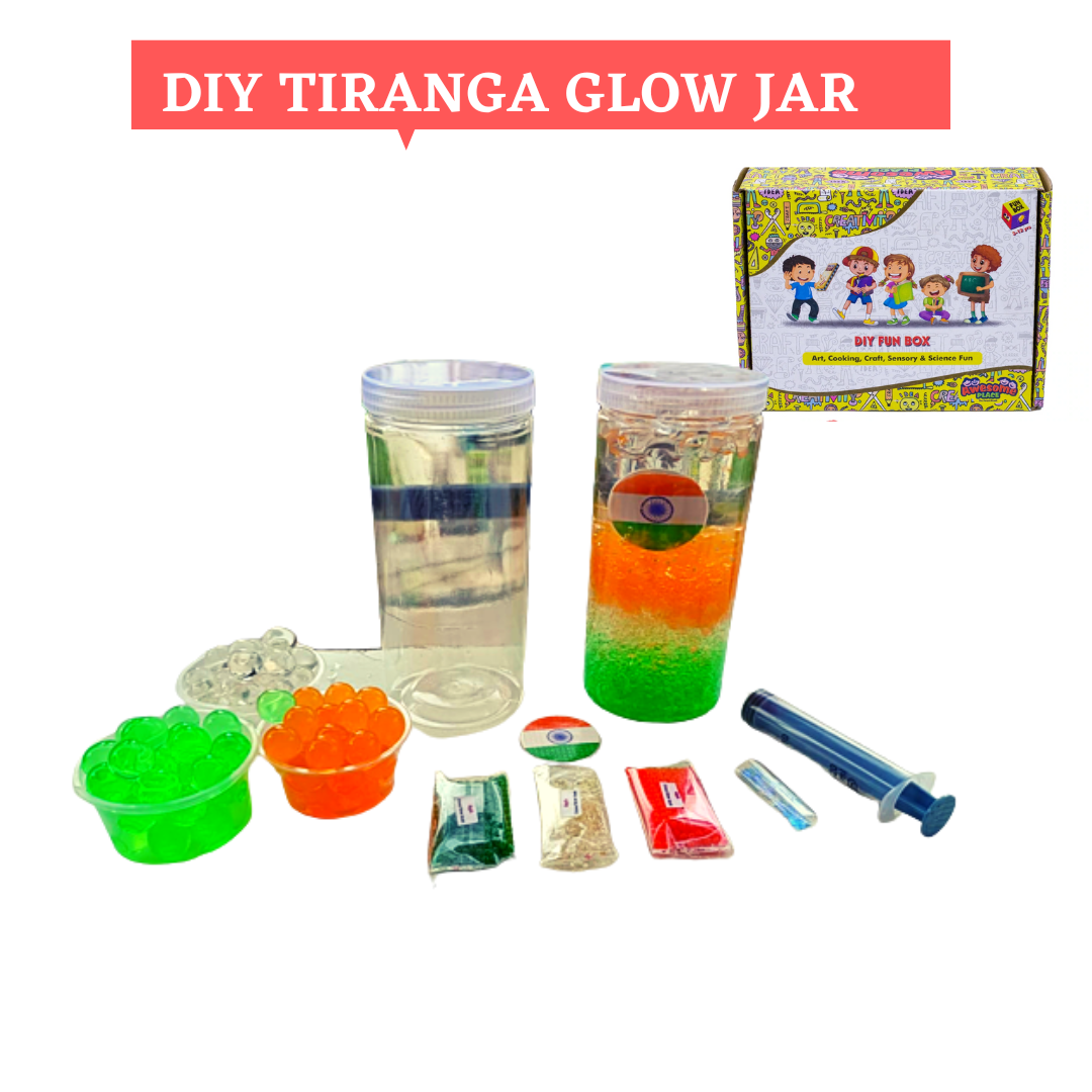 DIY Tiranga Glow Jar