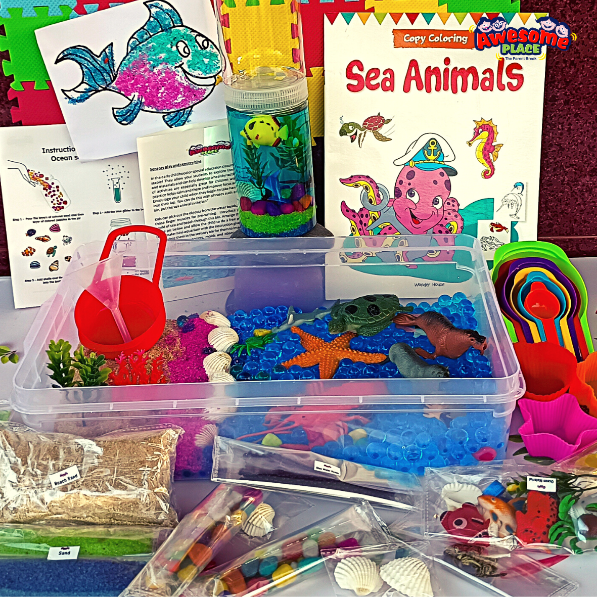 Ocean & Beach World Sensory Bin