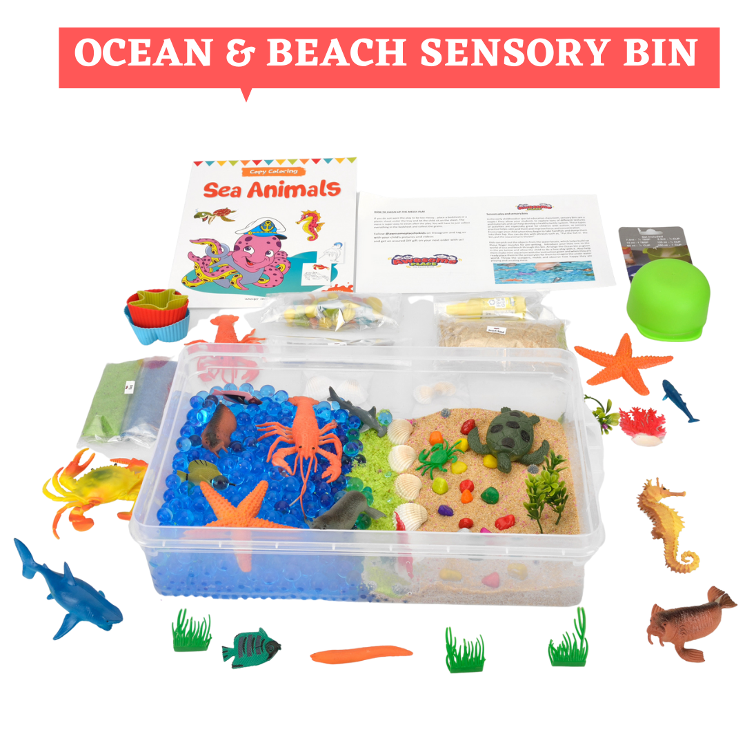 Ocean & Beach World Sensory Bin