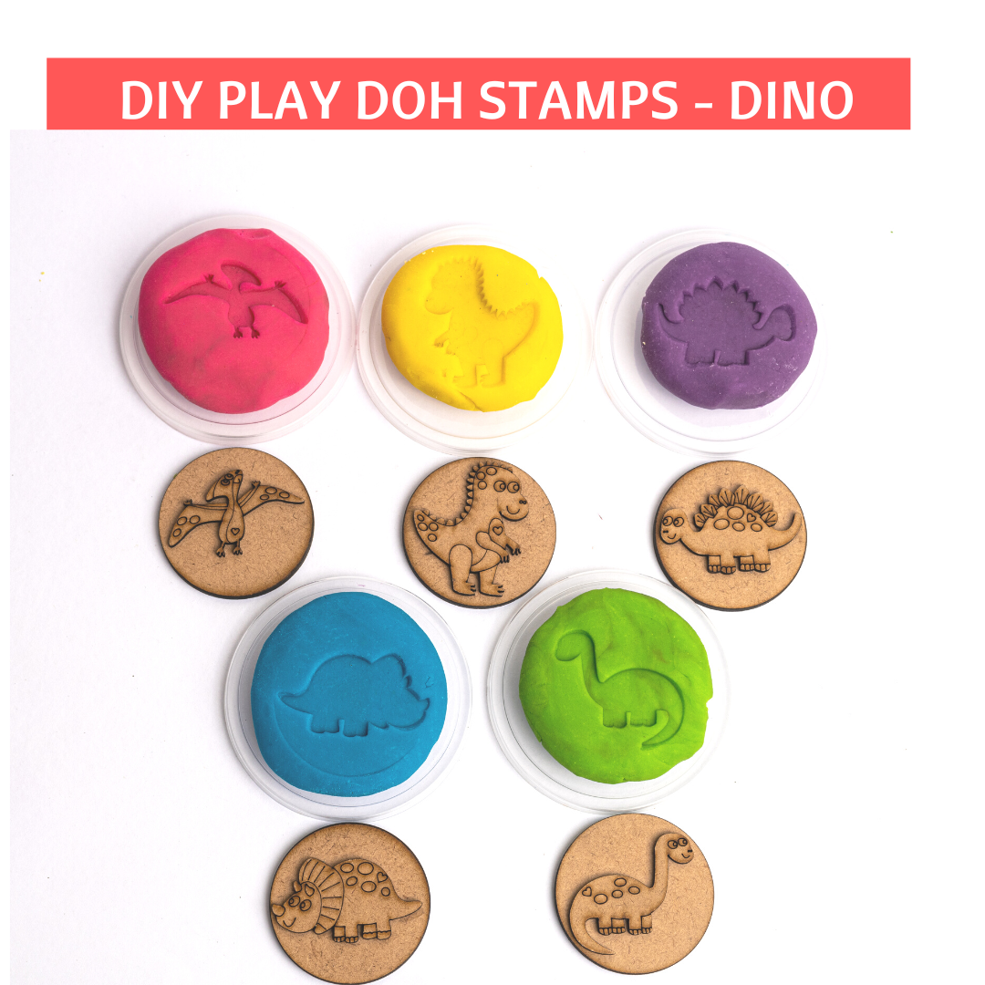 Dinosaur Themed playdoh stamps