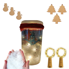 Glowing Christmas Snow Jar