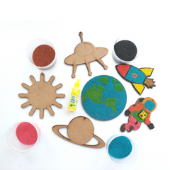 DIY Space themed Sand & Painting