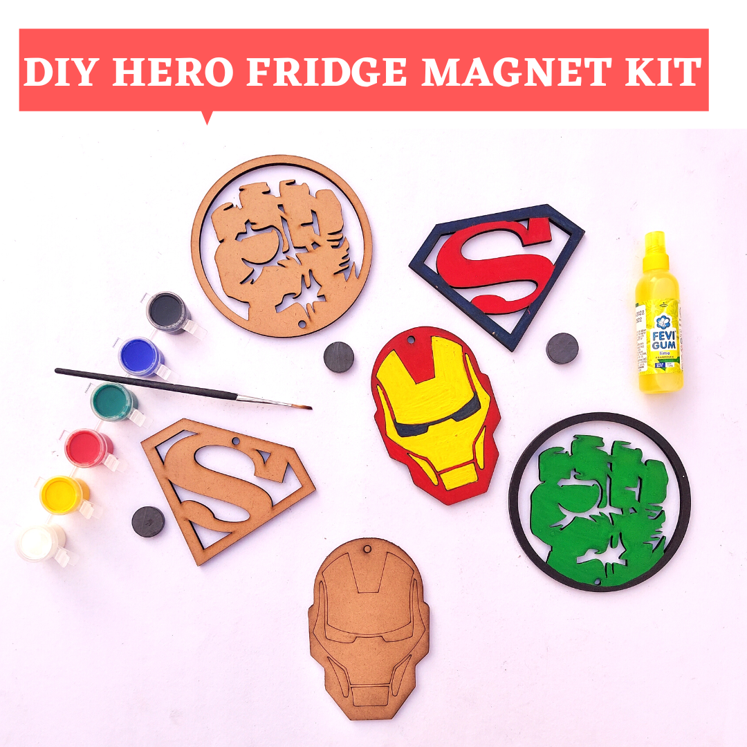 DIY Superhero Fridge Magnets