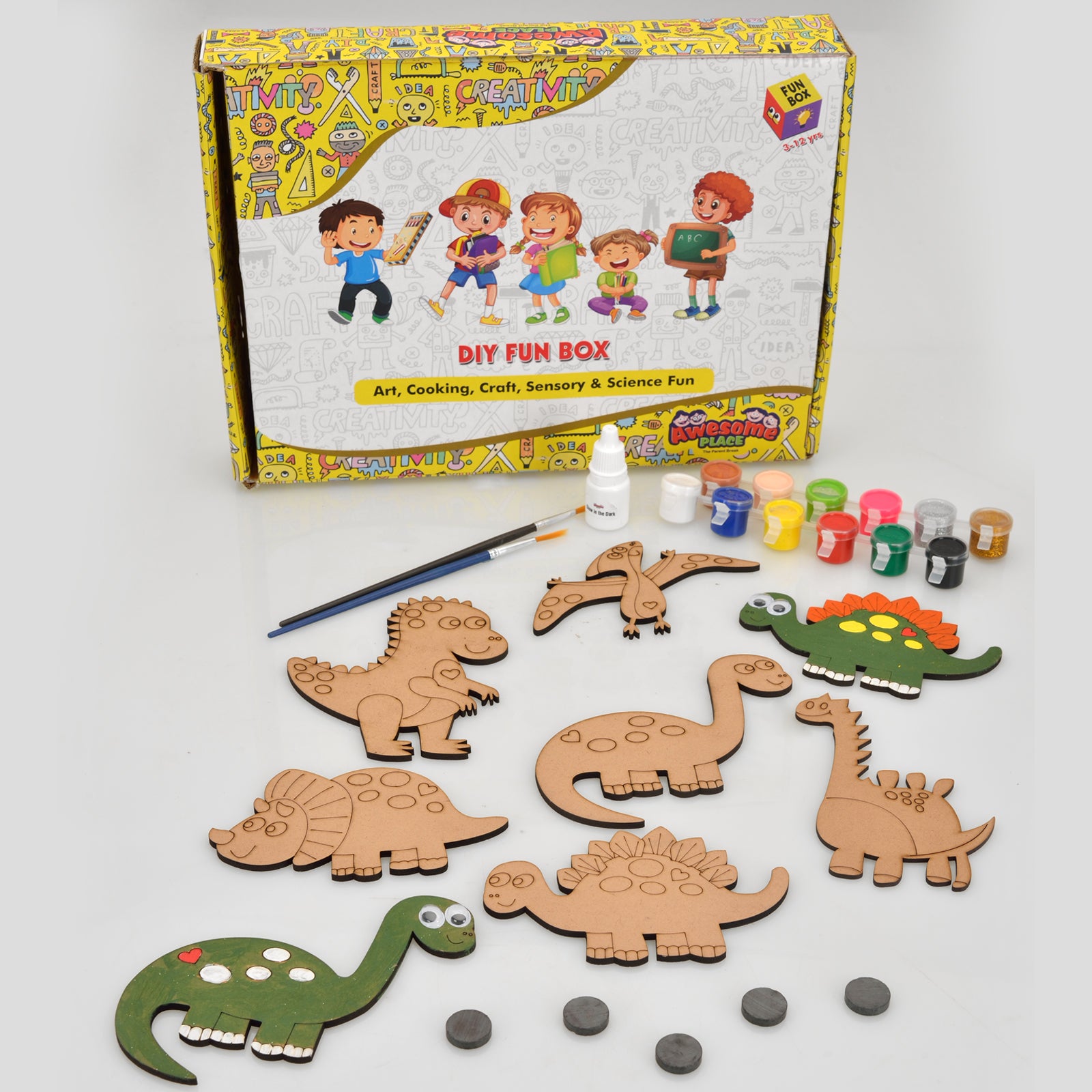 Dinosaur Fridge Magnets Painting