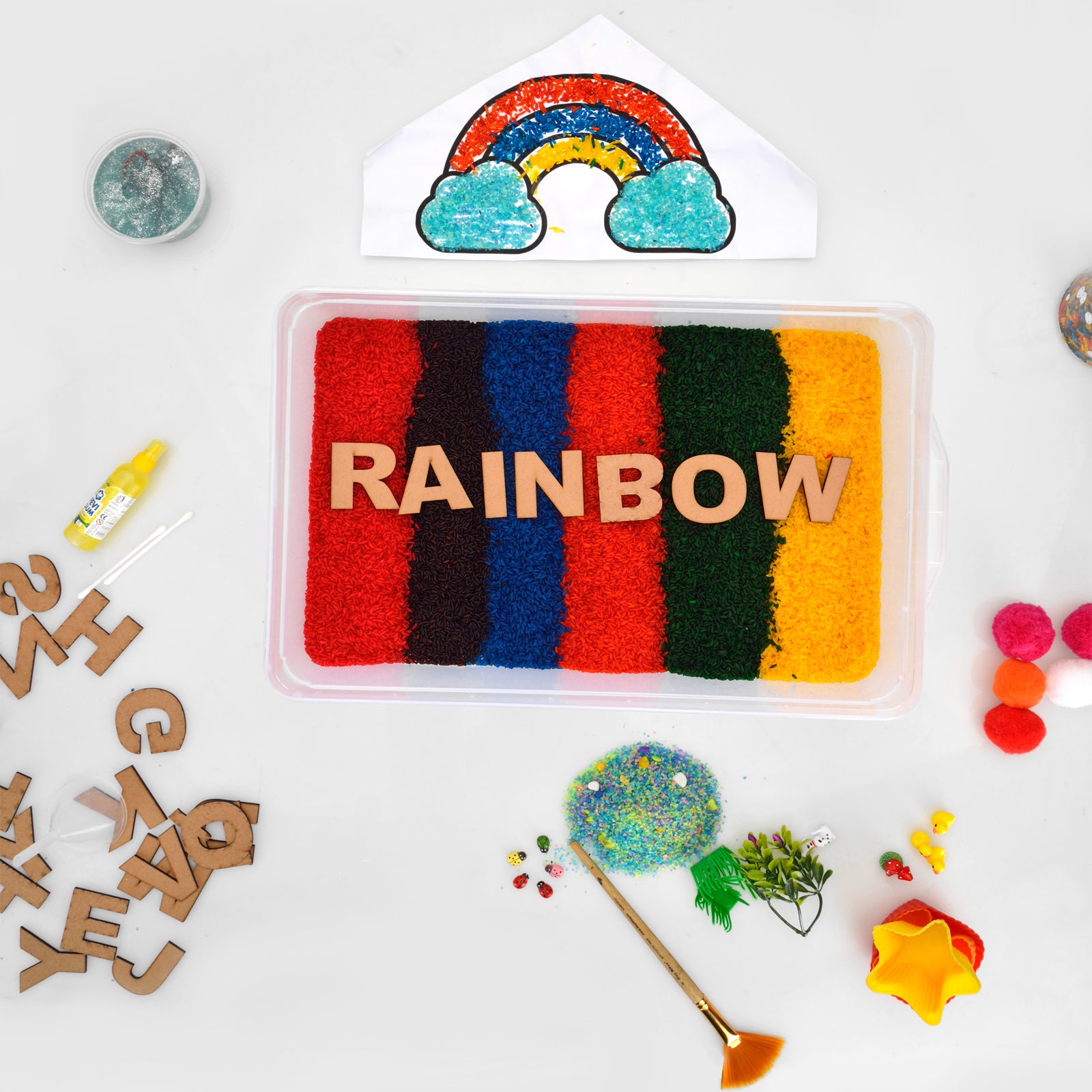 sensory Rainbow Rice