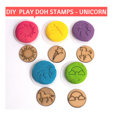 Unicorn Themed playdoh stamps